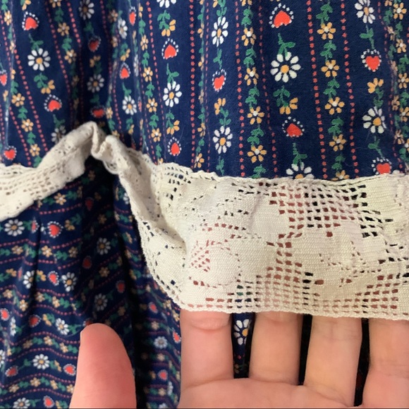 Vintage handmade blue prairie skirt - Picture 3 of 5